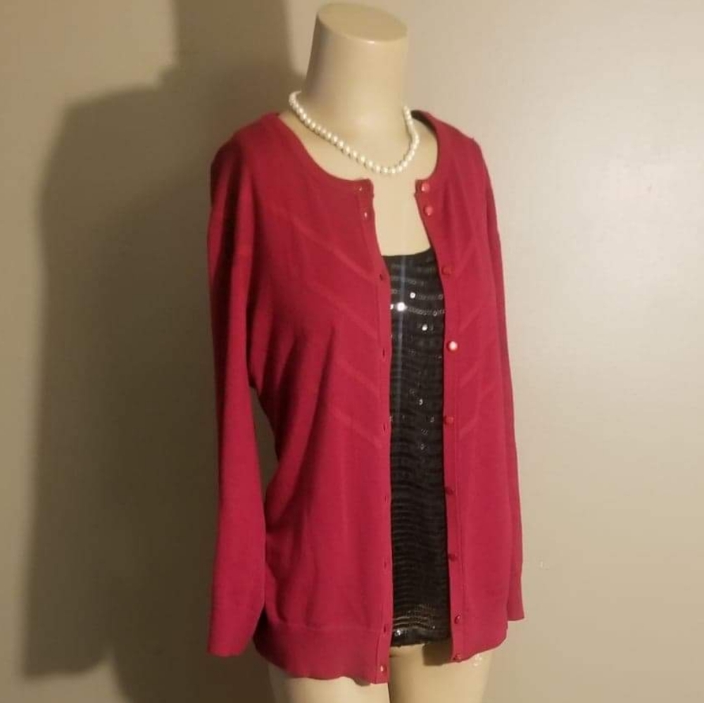Red Cardigan, Size XL